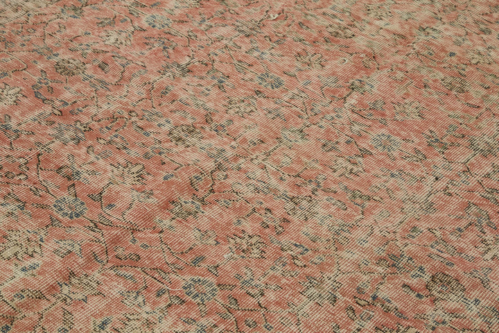 7x10 Beige Turkish Vintage Area Rug - 46117