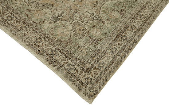 7x10 Beige Turkish Vintage Area Rug - 46119