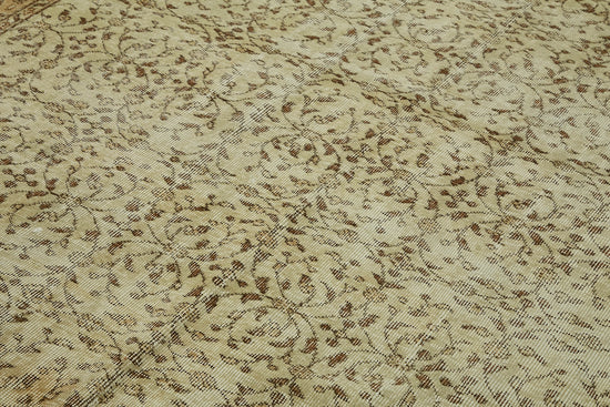 7x10 Beige Turkish Vintage Area Rug - 46122