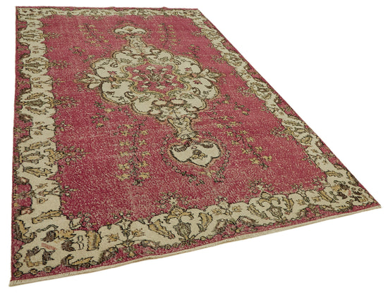 6x10 Beige Turkish Vintage Area Rug - 46123