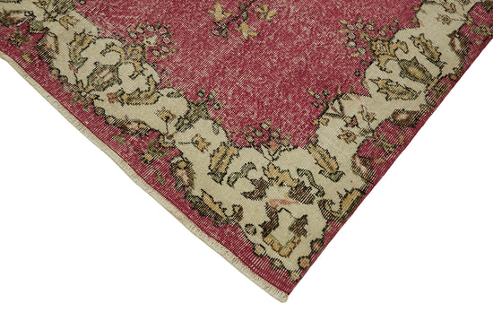 6x10 Beige Turkish Vintage Area Rug - 46123