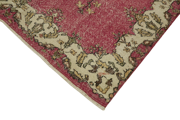 6x10 Beige Turkish Vintage Area Rug - 46123