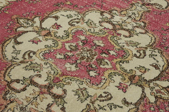 6x10 Beige Turkish Vintage Area Rug - 46123