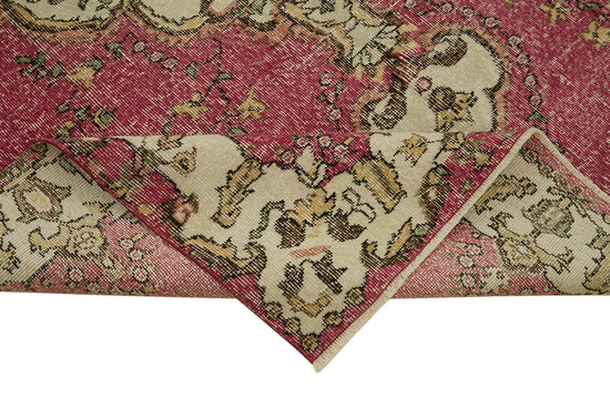 6x10 Beige Turkish Vintage Area Rug - 46123