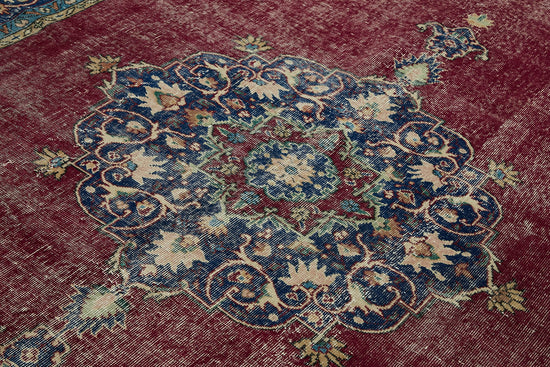 7x10 Beige Turkish Vintage Area Rug - 46126