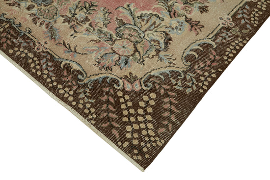 6x10 Beige Turkish Vintage Area Rug - 46127