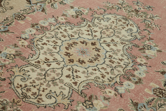 6x10 Beige Turkish Vintage Area Rug - 46127