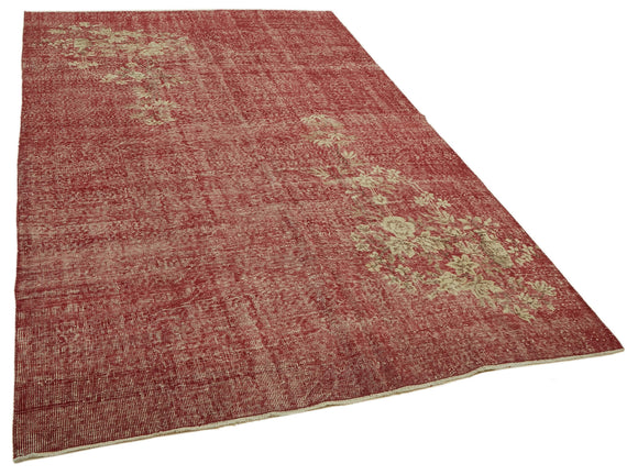 7x10 Beige Turkish Vintage Area Rug - 46128
