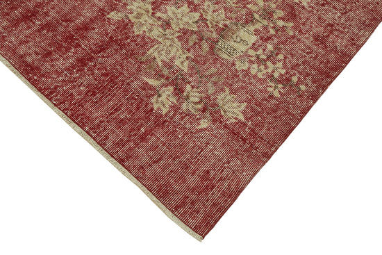 7x10 Beige Turkish Vintage Area Rug - 46128