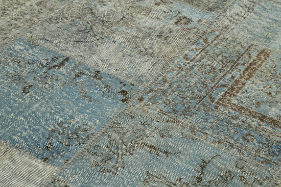 10x10 Blue Round Patchwork Rug - 46131