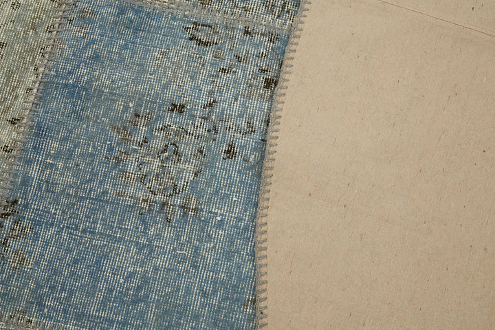 10x10 Blue Round Patchwork Rug - 46132