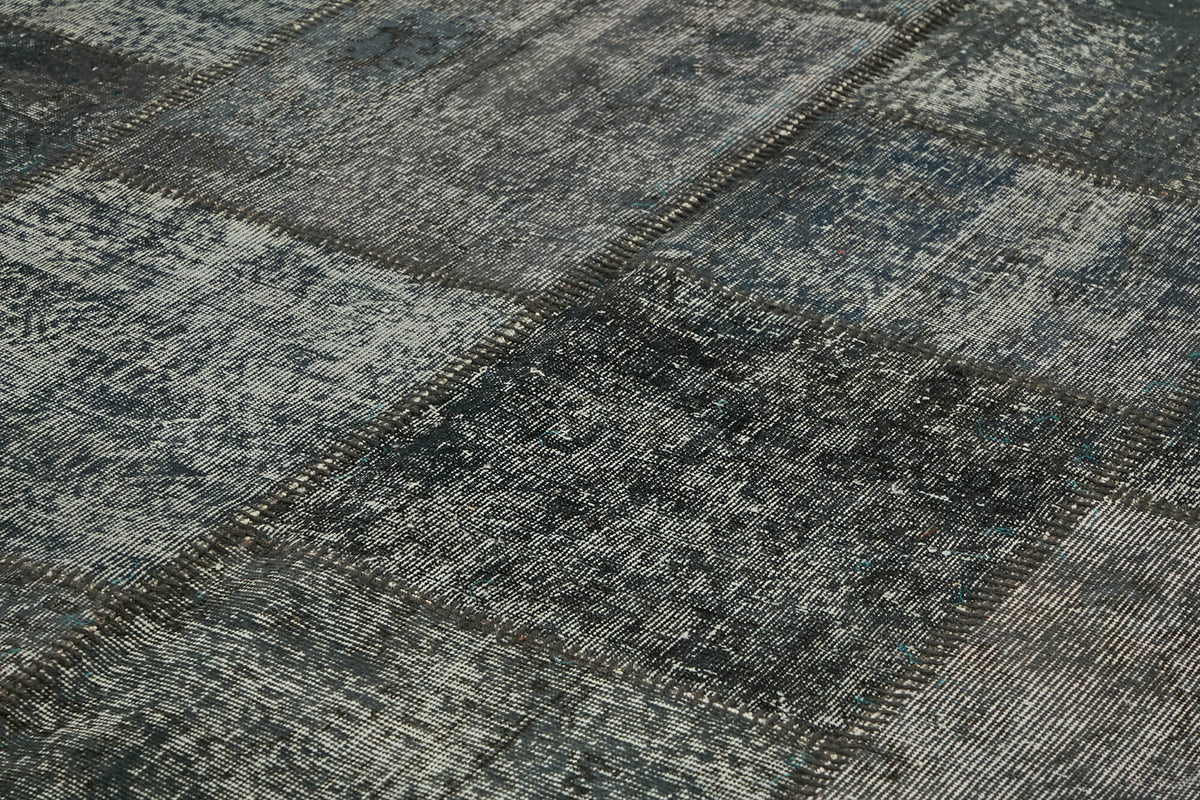 10x10 Grey Round Patchwork Rug - 46133