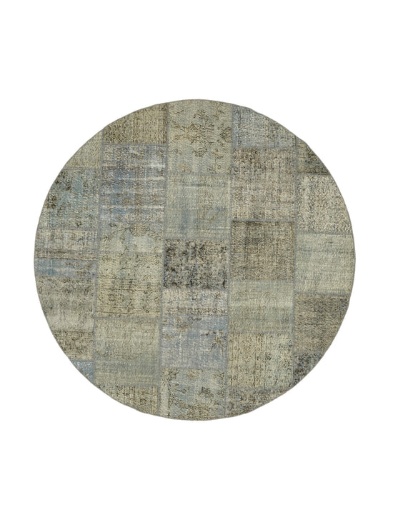 8x8 Blue Round Patchwork Rug - 46137