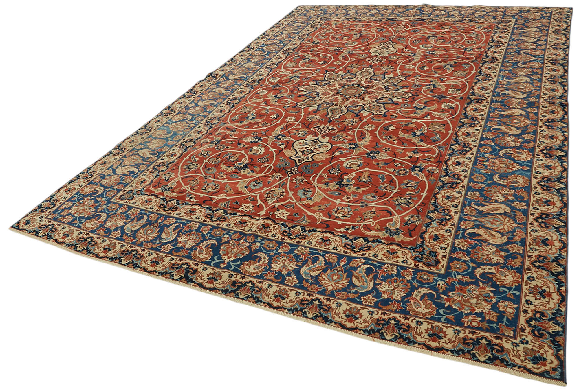 8x11 Beige Vintage Large Area Rug - 46139