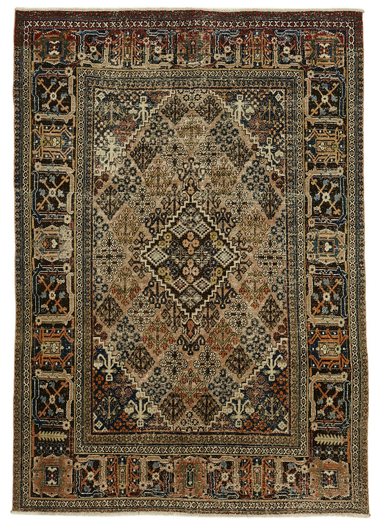 7x10 Beige Vintage Large Area Rug - 46141