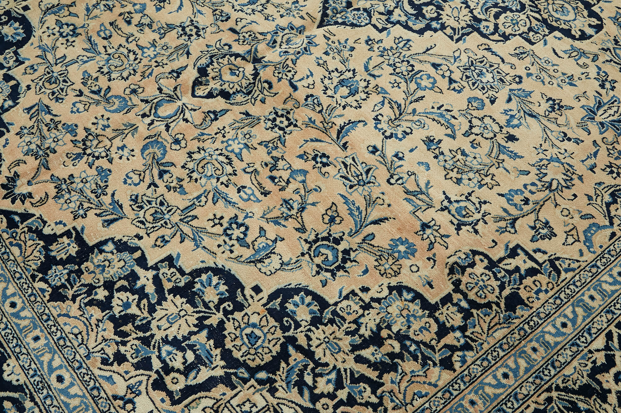 8x11 Beige Vintage Large Area Rug - 46145