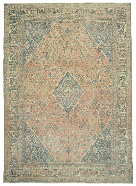 9x12 Beige Vintage Large Area Rug - 46147