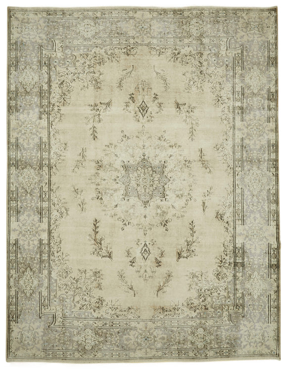 10x13 Beige Vintage Large Area Rug - 46159