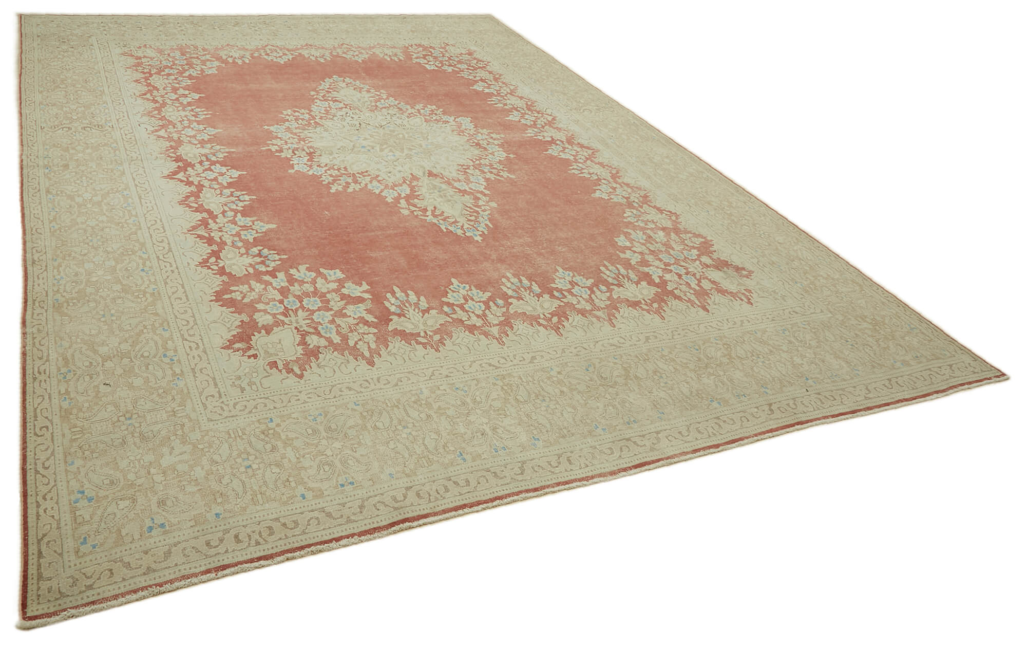 10x13 Beige Vintage Large Area Rug - 46165