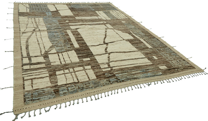 9x12 Beige Modern Tribal Rug - 46203