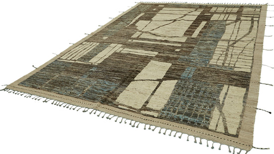 9x12 Beige Modern Tribal Rug - 46203
