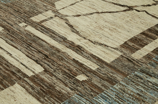 9x12 Beige Modern Tribal Rug - 46203