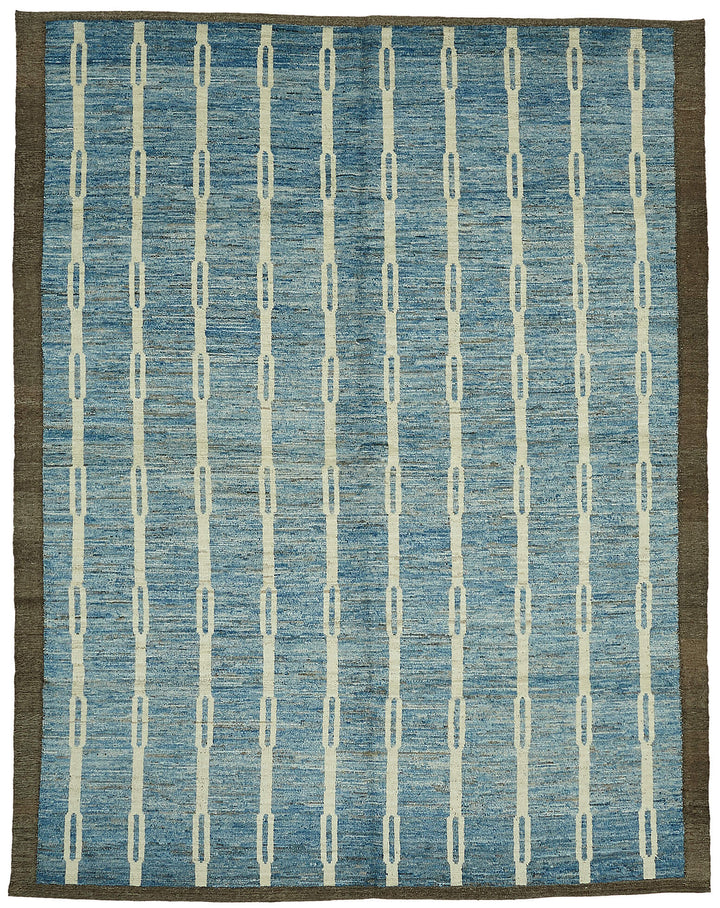 9x12 Blue Modern Tribal Rug - 46204