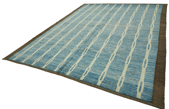 9x12 Blue Modern Tribal Rug - 46204