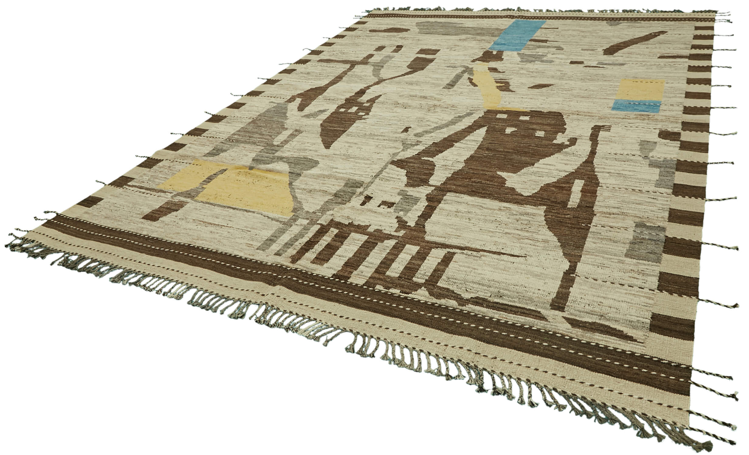 9x12 Beige Modern Tribal Rug - 46210