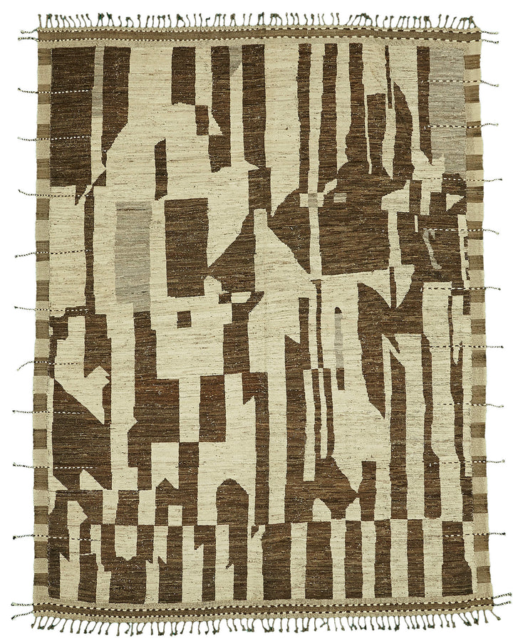 9x12 Brown Modern Tribal Rug - 46212