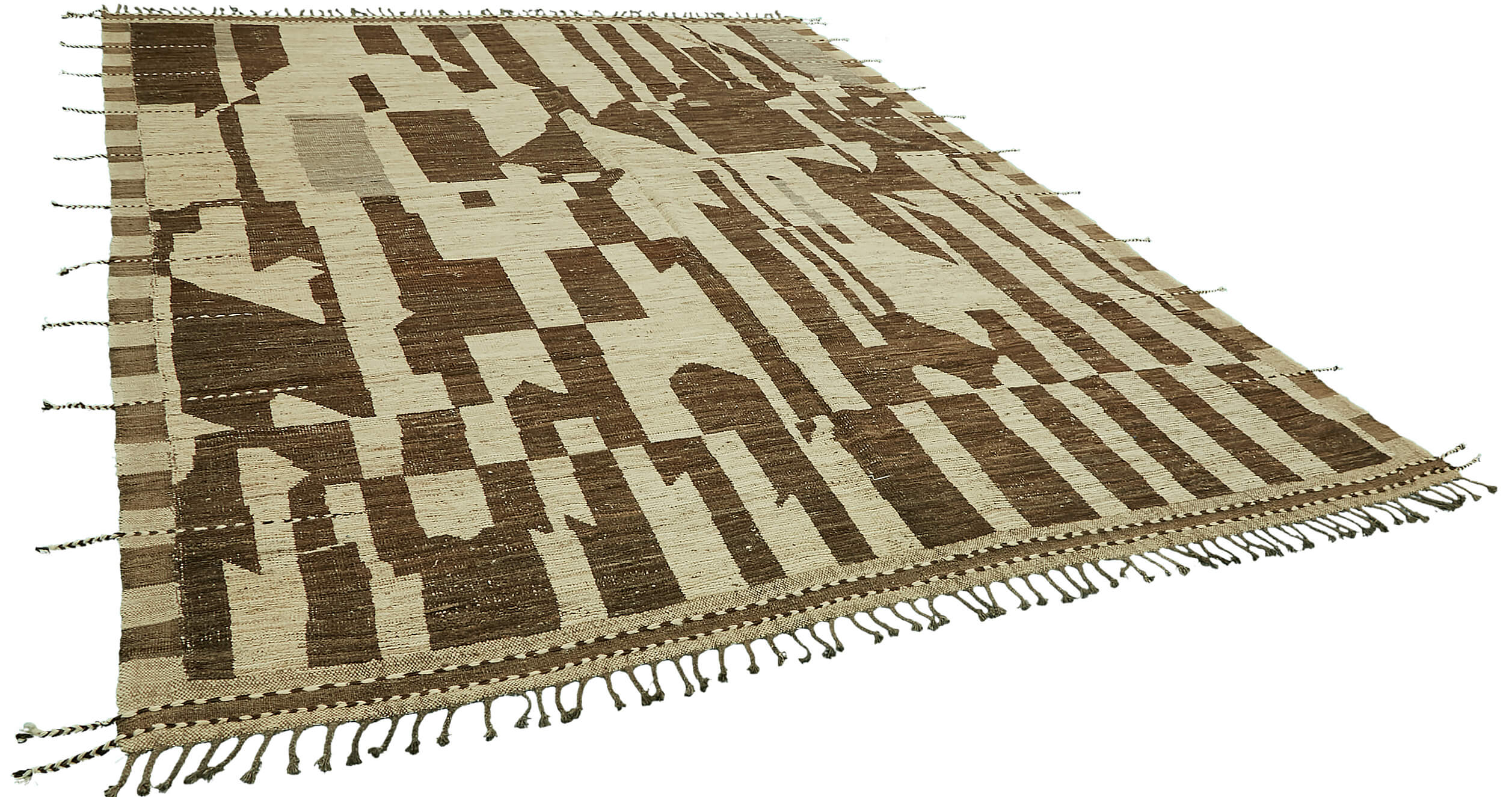 9x12 Brown Modern Tribal Rug - 46212