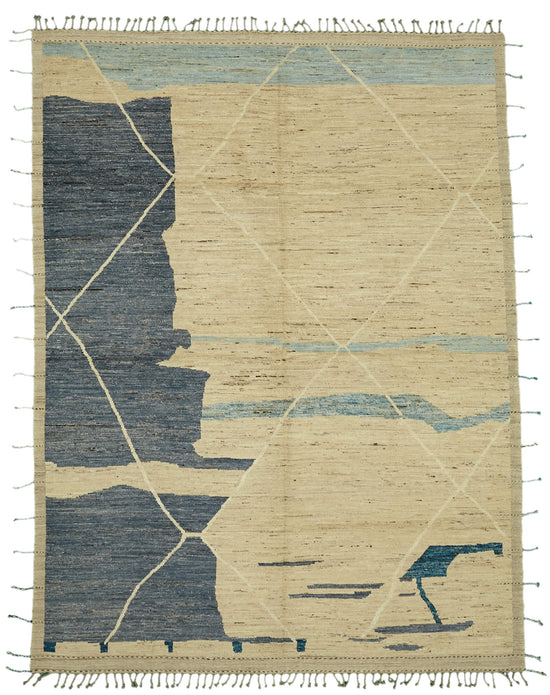 9x12 Beige Modern Tribal Rug - 46213