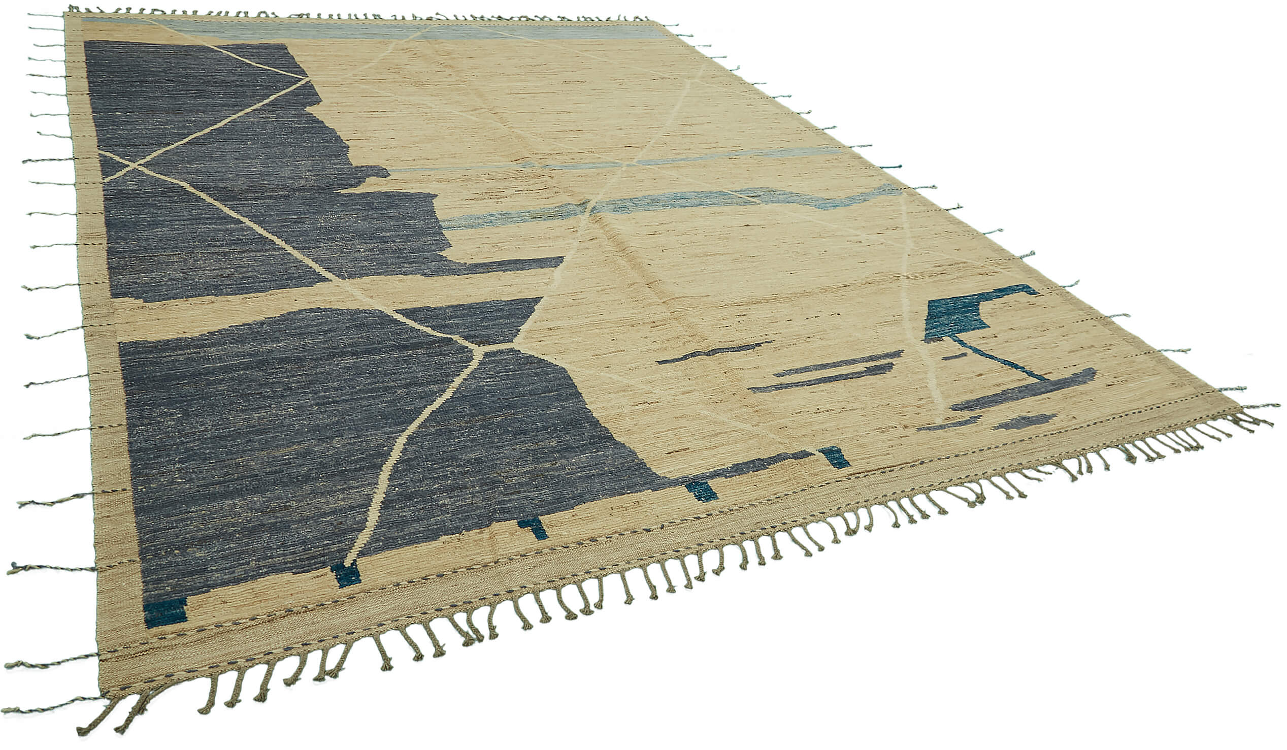 9x12 Beige Modern Tribal Rug - 46213