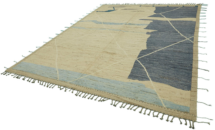 9x12 Beige Modern Tribal Rug - 46213