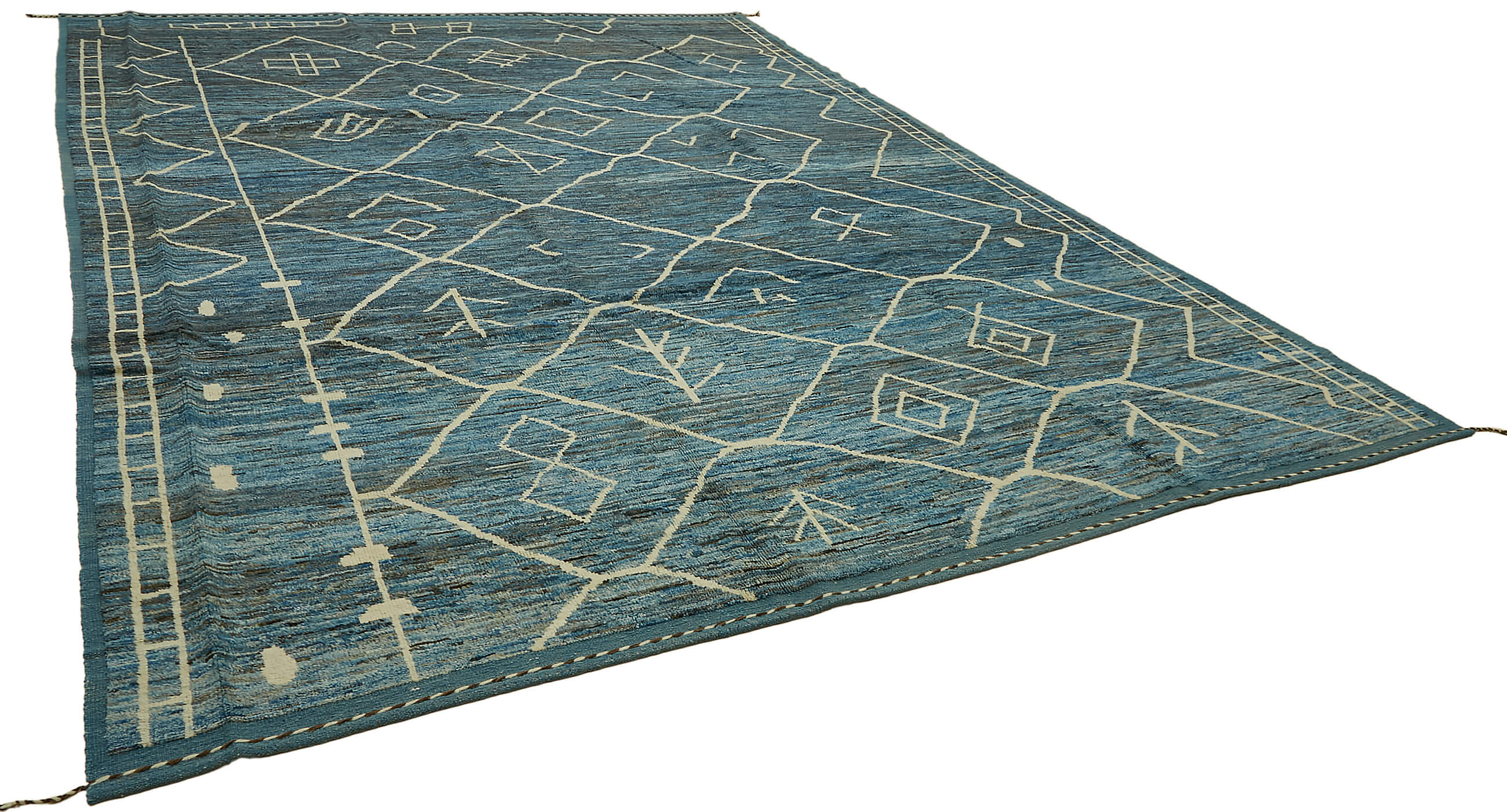 11x14 Blue Modern Tribal Rug - 46214