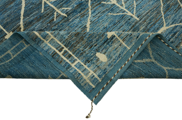 11x14 Blue Modern Tribal Rug - 46214