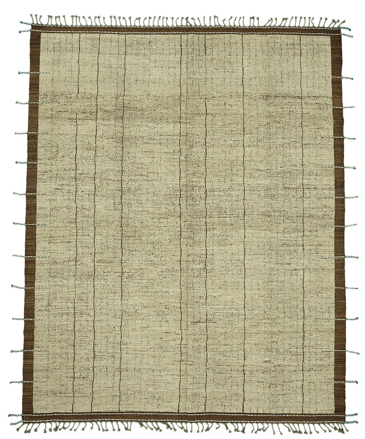 9x12 Beige Modern Tribal Rug - 46215