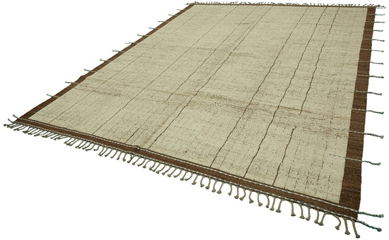 9x12 Beige Modern Tribal Rug - 46215