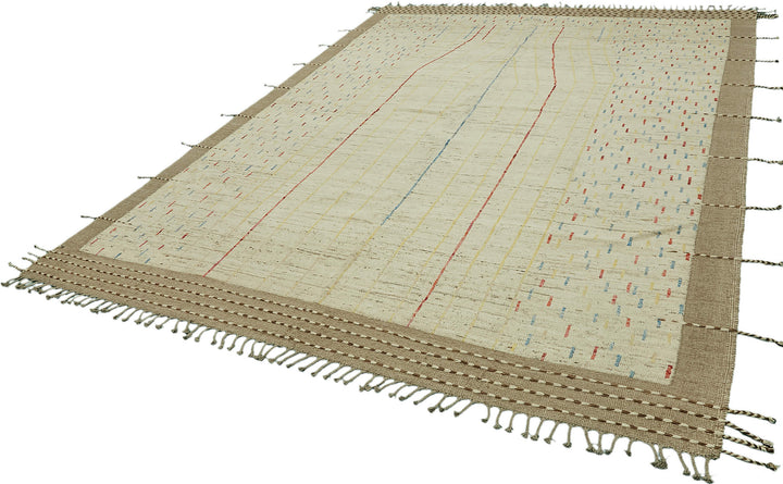 9x12 Beige Modern Tribal Rug - 46218