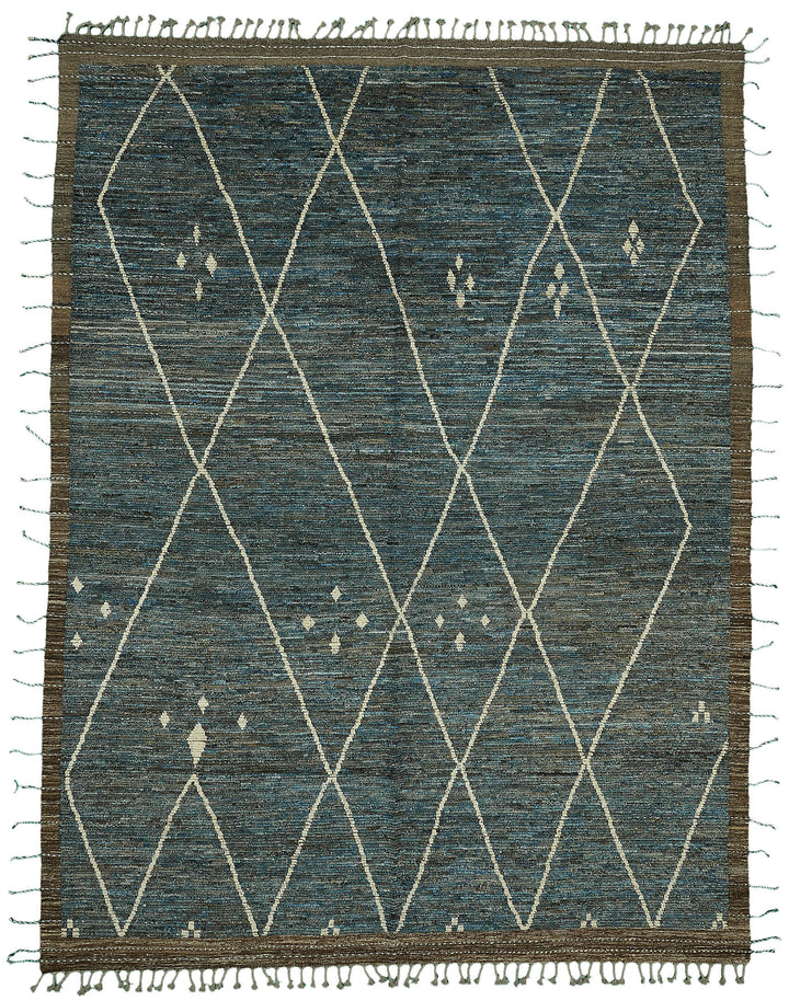 9x13 Blue Modern Tribal Rug - 46221