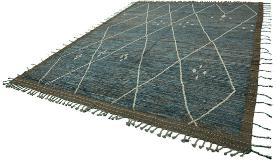 9x13 Blue Modern Tribal Rug - 46221