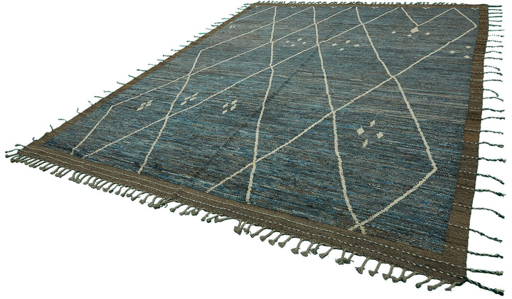 9x13 Blue Modern Tribal Rug - 46221