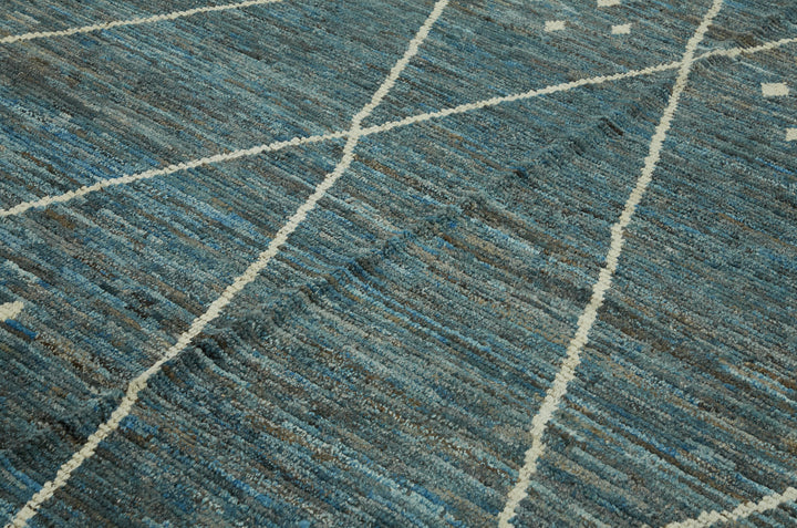 9x13 Blue Modern Tribal Rug - 46221