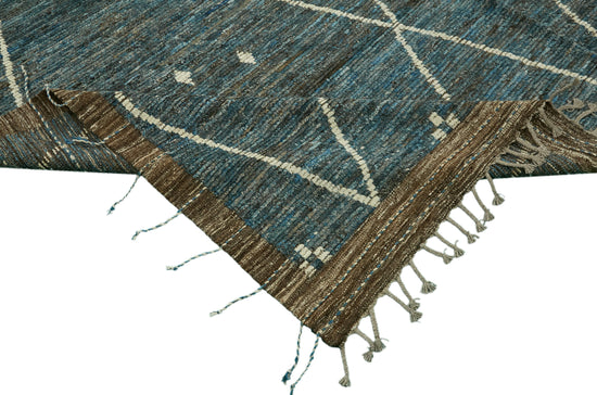 9x13 Blue Modern Tribal Rug - 46221