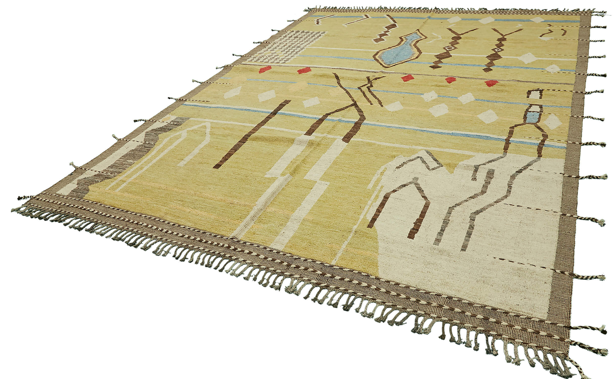 10x12 Green Modern Tribal Rug - 46224