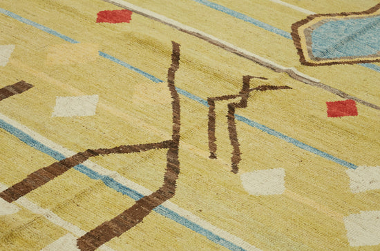 10x12 Green Modern Tribal Rug - 46224