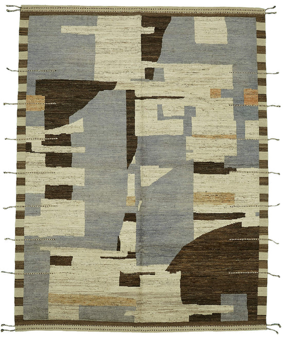 9x12 Beige Modern Tribal Rug - 46226