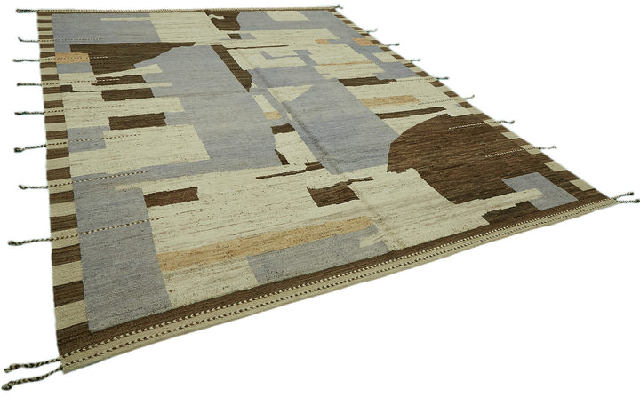 9x12 Beige Modern Tribal Rug - 46226