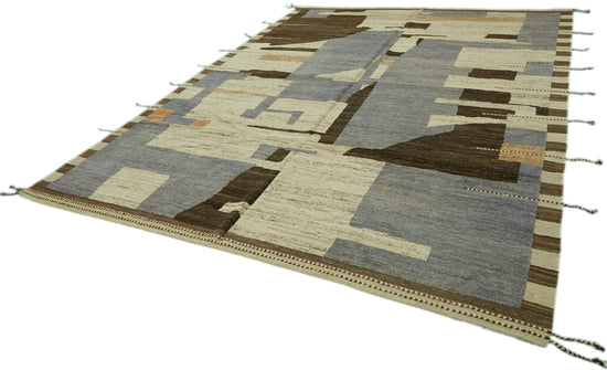 9x12 Beige Modern Tribal Rug - 46226