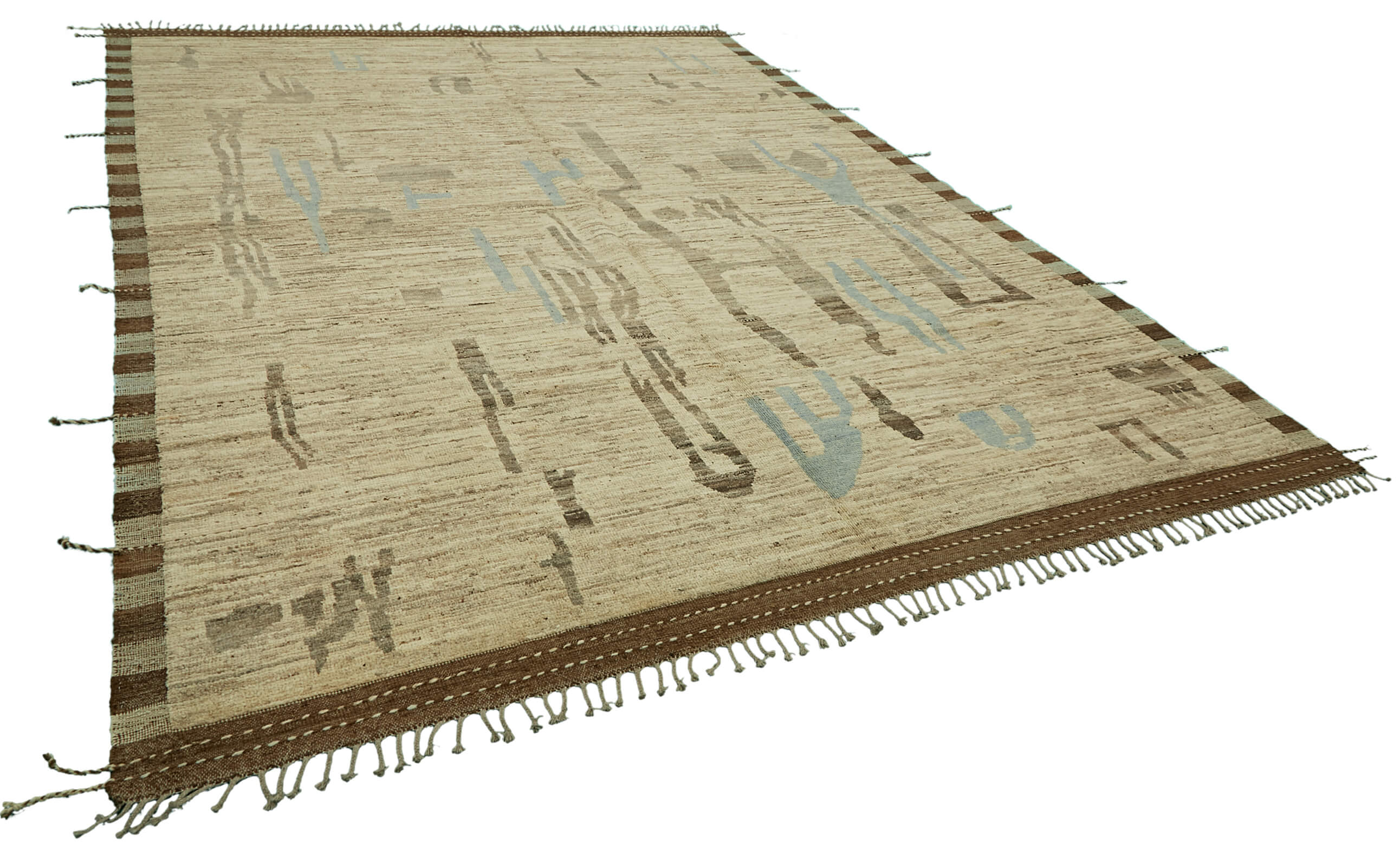 9x12 Beige Modern Tribal Rug - 46229
